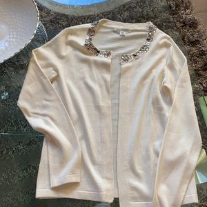 Banana Republic Cream bling cardigan